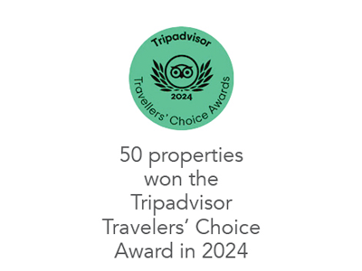 50 properties won the Tripadvisor Travelers’ Choice Award in 2024